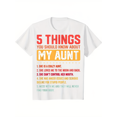 thumbnail image 1 of 100% Cotton 5 Things You Should Know about My auntie Funny aunt T-Shirt, 1 of 6