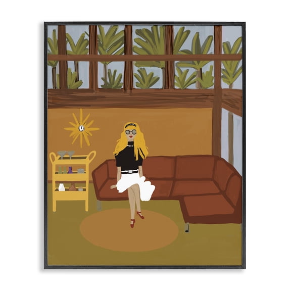 Stupell Industries Glam Living The Girl Life Black Framed Giclee Art, 11 x 14, by Kristal Clifford