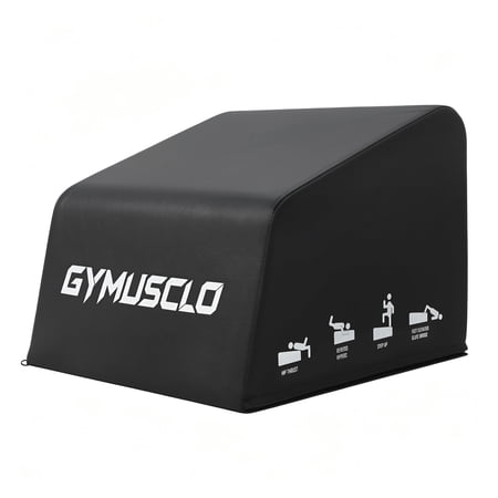 gymusclo Hip Thrust Bench 700 Lbs, 18" x 16" Multi-Functional Total Body Workout Box for Hip Thrust Box, Glute Bridge, Box Jump Training, Foam Plyometric Jump Box at Home Gym