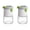 2 PCS Green, variant on Spice Shaker Bottles,0.5g One Press Salt Dispenser,1 Pack Clear Seasoning Dispenser,Glass Salt and Pepper Shakers,for Kitchen Cooking Camping,Airtight and Moisture Proof,for Salt, Pepper, Sugar