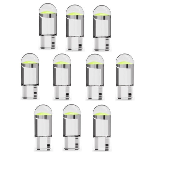 10pcs High Brightness Cob Glass Led Car Light Good Heat Dissipation Long Service Life T10 Width Light Auto Automobiles License Plate Lamp