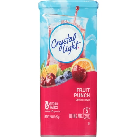 Crystal Light Drink Mix, Fruit Punch, 2.04 Oz, 6 Packets, 1 Count