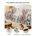 thumbnail image 4 of Bunny Easter Couch Cover for 2 Cushion Sofa, Spring Floral Eucalyptus Leaves Rustic Washable Loveseat Sofa Covers Slipcover for Sectional Sofas L-Shaped, Couch Throw Cover 71"x118", 4 of 9