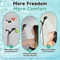 thumbnail image 4 of BRIGHT SHOWERS High Pressure Shower Head with Handheld, 9 Spray Settings Showerhead Built in Power Wash to Clean Tub and Pets, Extra Long 69" Hose, Adjustable Bracket, Chrome, 4 of 7