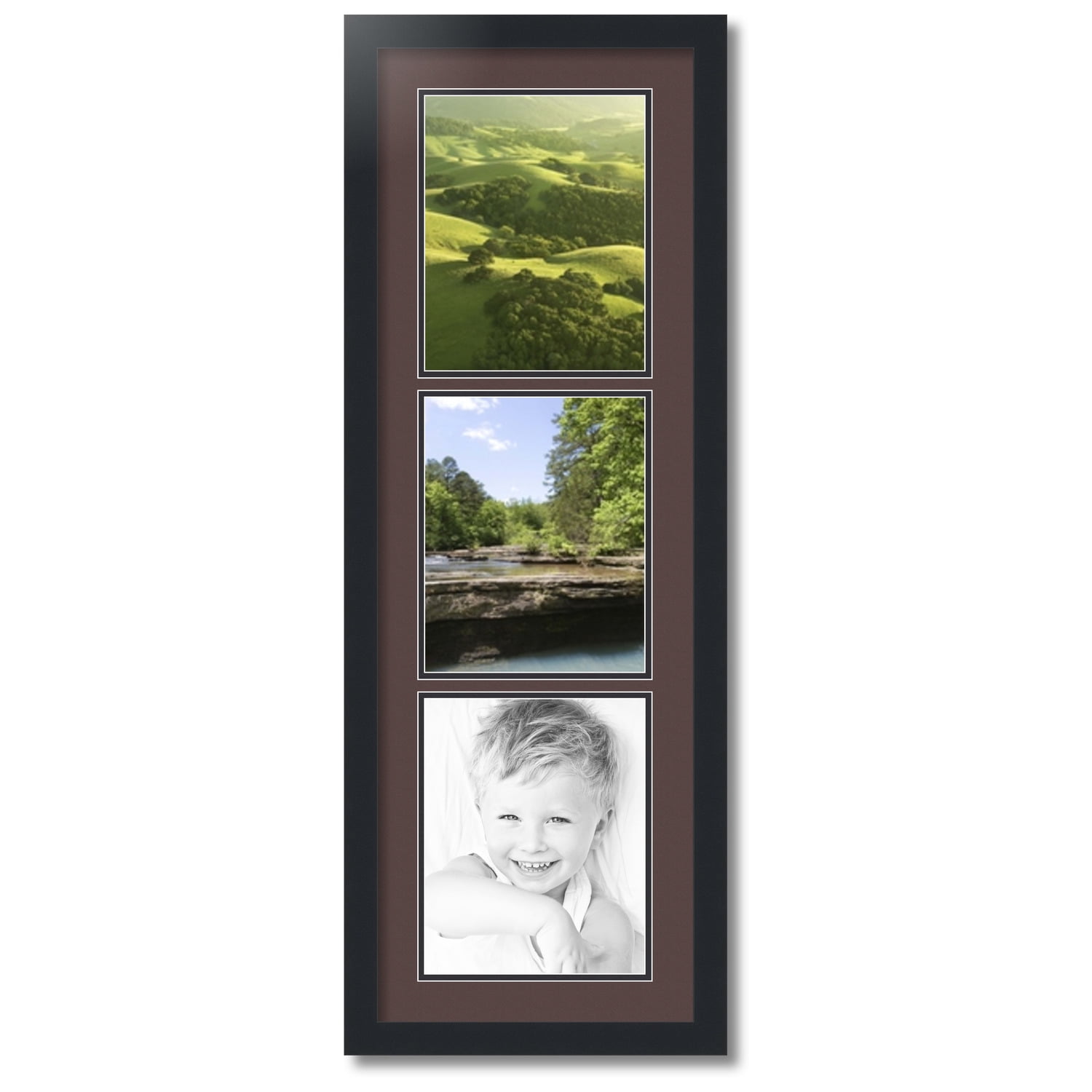 ArtToFrames Collage Photo Picture Frame with 3 8x10 Openings, Framed