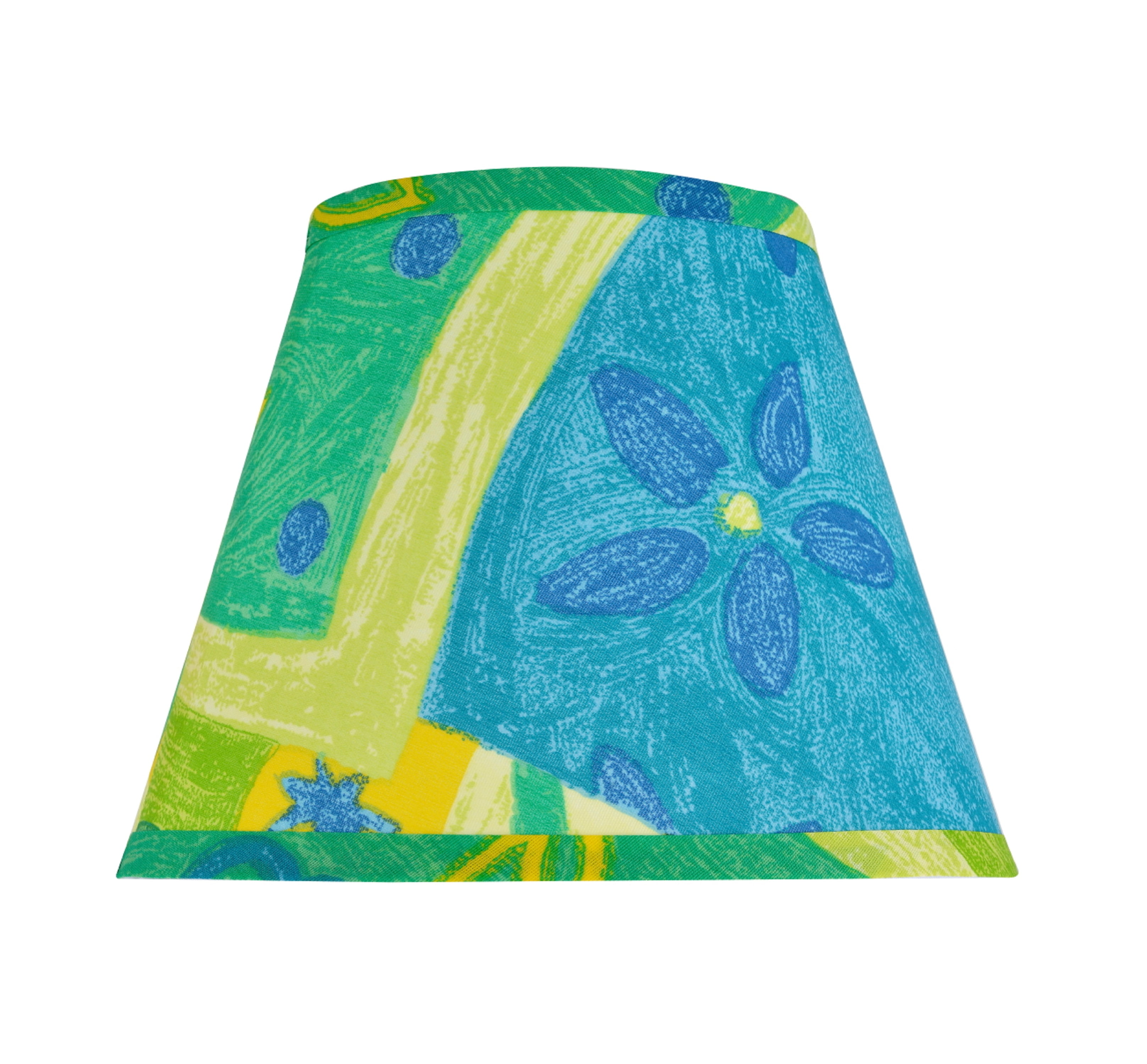 Blue and Yellow Floral Cotton Empire Lamp Shade