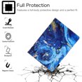 thumbnail image 2 of Allytech Case Cover for Apple iPad 9.7 6th 5th Gen 2018/2017/ iPad Air 9.7 1st 11nd Gen, PU Leather Folio Flip Stand Shockproof Auto Sleep Wake Inner TPU Back Cover with Pencil Holder, Blue Marble, 2 of 6
