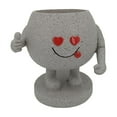 thumbnail image 2 of YAOMOBB Pot de Fleurs d'Extérieur Adorable Visage Souriant Expression Pot de Fleurs Pot de Jardin en Résine pour Décoration Intérieure Extérieure, 2 of 6