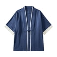 thumbnail image 3 of Guluxicc Men's Linen Shirts Button Short Sleeve Lounge Wear for Summer Beach Vacation, 3 of 4