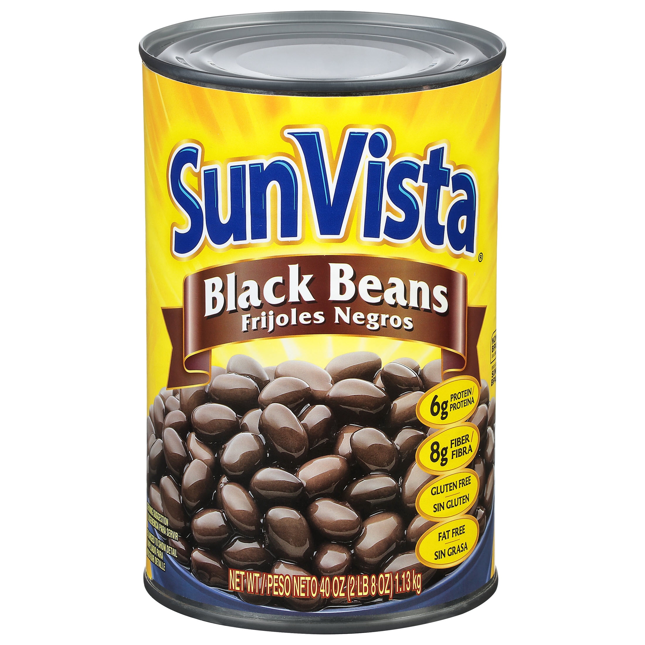 SunVista Black Beans 40 oz. Can