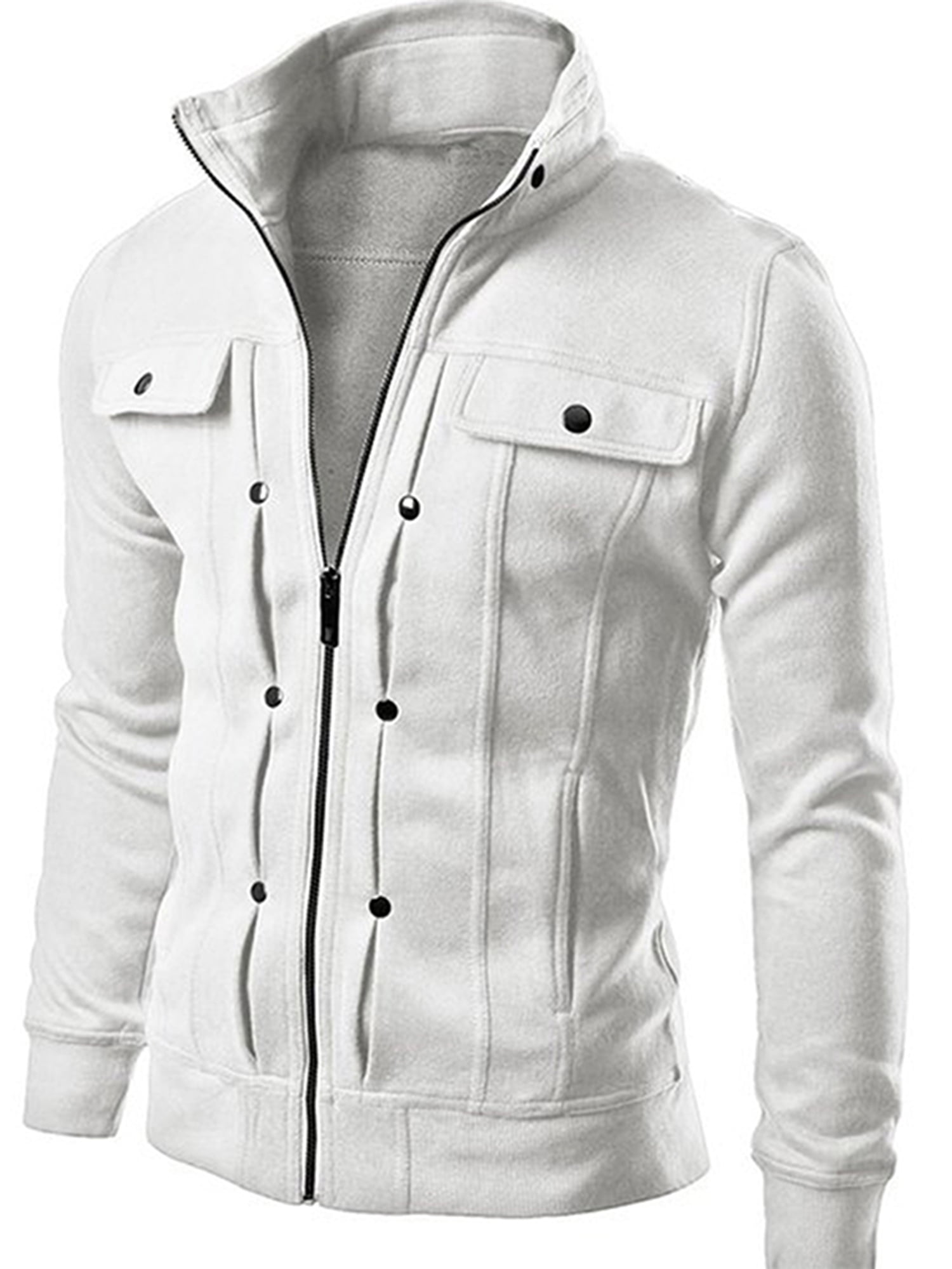 Mens Autumn Winter Outerwear Military Jackets Casual Collar Solid Jacket Coat Tops Walmart Canada