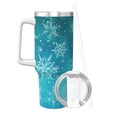 thumbnail image 2 of Fotbe Christmas Snow Pattern 40oz Ice Bully With Handle And Straw Stainless Steel Vacuum Insulated Cup And 2 In 1 Straw Lid, 2 of 8
