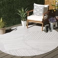 thumbnail image 2 of SAFAVIEH Global Zelma Geometric Indoor/Outdoor Area Rug, Light Beige/Ivory, 6'7" x 6'7" Round, 2 of 9