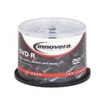 thumbnail image 1 of Innovera - 50 x DVD-R - 4.7 GB (120min) 16x - Blanc Mat - surface Imprimable jet d'Encre, Moyeu Intérieur Imprimable - Broche, 1 of 2