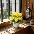 thumbnail image 6 of Amketima Artificial Rose Potted Plants Realistic Fake Flower Arrangement,Low Maintenance Faux Rose with White Pot for Home office Table Decor,7x5 Inch, 6 of 6