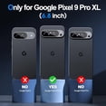 thumbnail image 2 of KOMI Shockproof for Google Pixel 9 Pro XL Case [16Ft Military Grade Drop Tested] Translucent Slim Protective Anti-Scratch Anti-Fingerprint Phone Case for Pixel 9 Pro XL, Black, 2 of 7