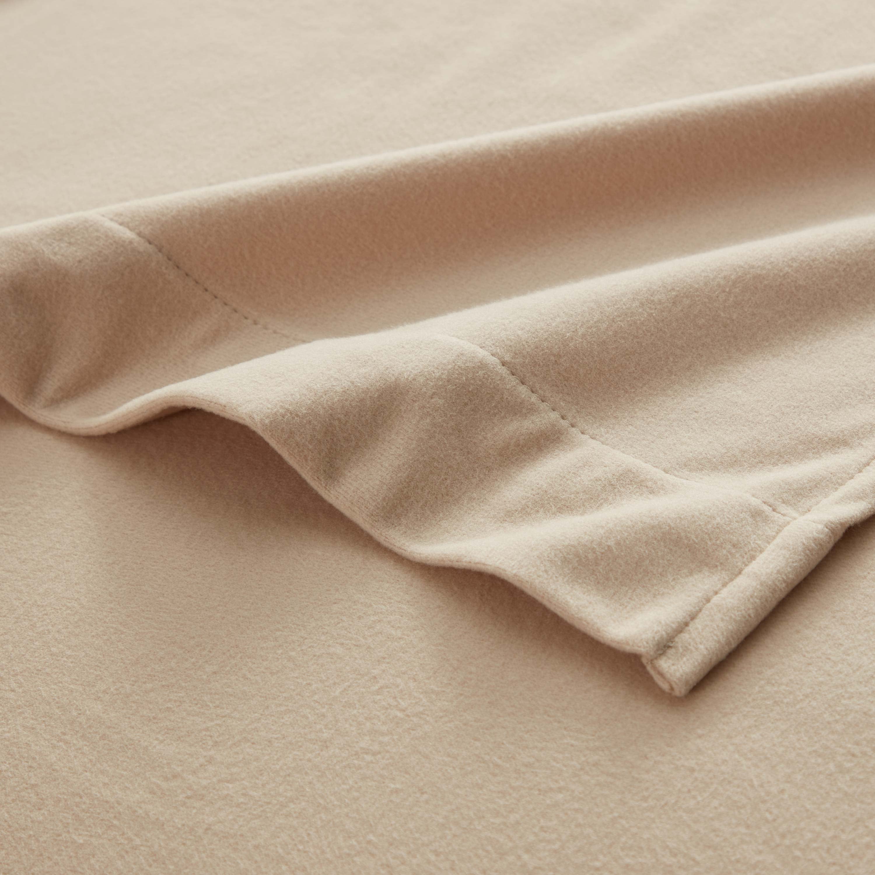Sweet Home Collection Flannel Sheet Set Beige Full