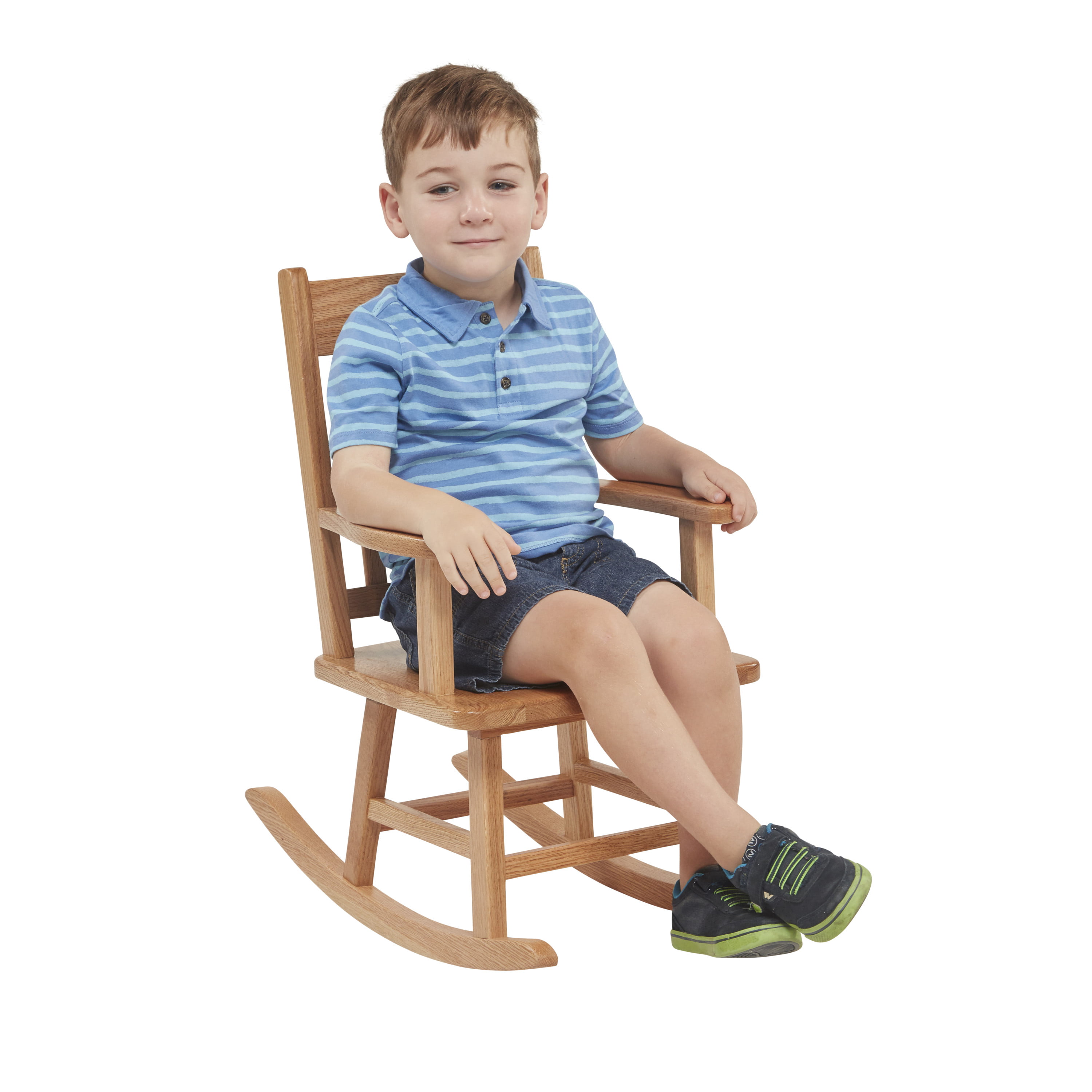 Natural ECR4Kids Classic Child Solid Oak Wood Rocking Chair 
