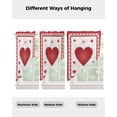 thumbnail image 4 of Valentines Swag Valances for Windows, Romantic Red Lips Love Heart Rod Pocket Sheer Valances for Large Windows, Swag Toppers Light Filtering for Kitchen Living Room 2 Panels 36''x45'', 4 of 6
