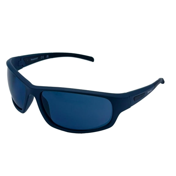 Timberland Sunglass Mens Matte Blue Plastic Wrap, Blue Lens TB7189. 91V