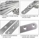 thumbnail image 3 of 10 Piezas Soportes De Fijación Planos Rectos Placas De Acero Inoxidable Patas De Montaje Reparación De Soportes Chapados Planos Con 40 Tornillos Para Mesa Silla Gabinete Muebles. Afortunado Sencillez, 3 of 4