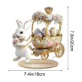thumbnail image 2 of Japceit Pull Along Rabbit Acrylic Ornament, Cute Bunny on Wheels Decor for Home and Desk, Colorful Acrylic Figurine for Bedroom, Study, and Easter Holiday Display, 2 of 6