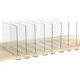 thumbnail image 1 of HBlife 8 Pack Shelf Dividers Closet Shelves for Wood Shelves Cabinets Bedroom Organization and Storage, Clear Acrylic, 1 of 8