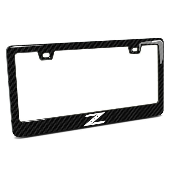 Nissan 350Z Z Logo Real Carbon Fiber Finish ABS Plastic License Plate Frame