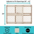 thumbnail image 6 of Toddleroo by North States Supergate Ergo Child Safety Gate, 26"-42" Wide, Sand, 6 of 9