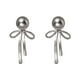 thumbnail image 1 of Pendientes elegantes con perla gris y diseño delicado para mujer, accesorios de moda para las orejas, 1 of 8