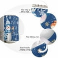 thumbnail image 6 of Navy Blue Snowman Christmas Bathroom Curtain 72 Inch Shower Curtain with Hooks, Xmas Snowflake Birds Waterproof Polyester Bath Curtain Washable Bathtub Curtain 72''x 72'', 6 of 6