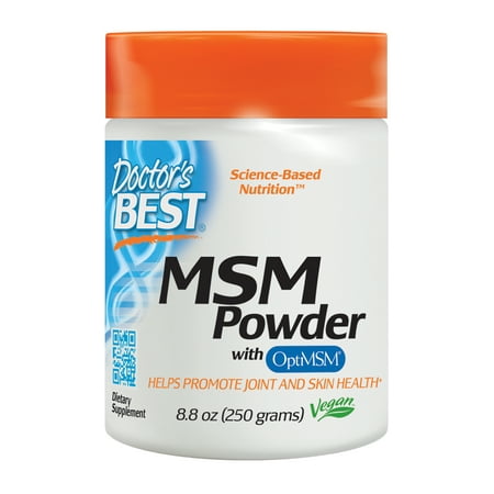 Doctor's Best MSM Powder with OptiMSM, Non-GMO, Vegan, Gluten Free, Soy Free, 250 (Best Powder For 22 250)