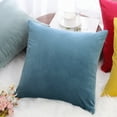 thumbnail image 6 of PiccoCasa 18"x18" Throw Pillow Covers Euro Decorative Throw Pillowcases Set of 2, Blue, 6 of 8