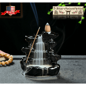 Pure Handmade Ceramic Waterfall Backflow Incense Burner Holder Home Decor Aromatherapy Decoration Walmart Com Walmart Com