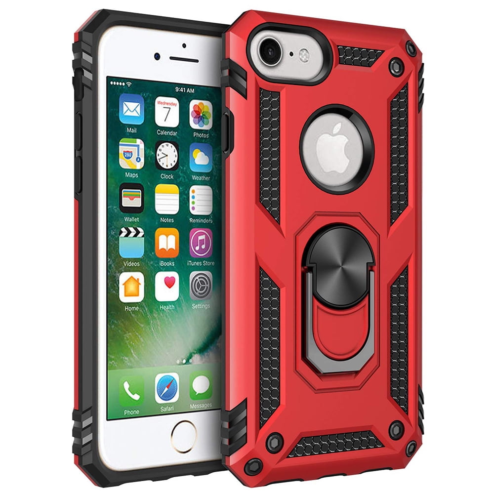 Shockproof Hybrid Ring Stand Case Cover for Apple Dominican