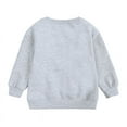 thumbnail image 3 of Newborn Boys Girls Fleece Hoodie Solid Color Crewneck Small and Medium Children's Pullover Children's Long-Sleeved T-Shirt for 6M-6T, 3 of 5