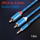 thumbnail image 1 of Cable RCA portátil AUX Jack 3,5 Y divisor carcasa de aleación de aluminio estéreo HiFi 3,5mm a 2RCA Cable línea de cine en casa FLhrweasw  Nuevo, 1 of 9