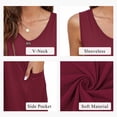 thumbnail image 5 of OutfitShow Women Summer Dresses V Neck Sleeveless Casual Flowy Sundresses Button Floral Midi Dress with Pockets, 5 of 7
