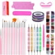 thumbnail image 2 of Kit de diseño de uñas para arte de uñas acrílicas, que incluye cepillo para uñas, herramienta de puntos, cinta para uñas, pedrería de cristal para uñas, accesorios para uñas para manicuristas Namotu WMPH-1022, 2 of 7