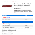 thumbnail image 2 of Reflector Assembly - Compatible with 2004 - 2009, 2014 - 2018 Mazda 3 2005 2006 2007 2008 2015 2016 2017, 2 of 2