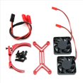 thumbnail image 2 of 2X 5687 56113 Disipador de del Motor Ventilador de Enfriamiento Dual Disipador de 56-58Mm para 1/5 XMAXX XRT Arrma Kraton Piezas de Actualización, Rojo, 2 of 3