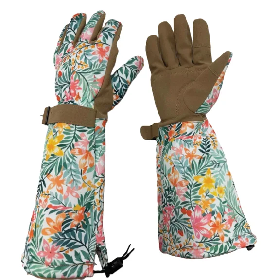 Long Cuff Gardening Gloves Rose Pruning Thorn Proof Floral - 1 Pk