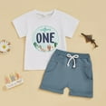 thumbnail image 2 of TAIAOJING Toddler Baby Boy First 2nd Birthday Outfits Sets Short Sleeve Birthday Shirt Shorts Cake Summer Outfits Sets Birthday 12-18M, 2 of 8