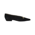 thumbnail image 2 of Sam Edelman Jenica Black Metallic Chain Details Slip On Pointed Toe Dress Flats (Black, 8), 2 of 3