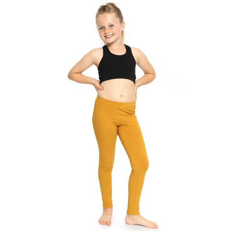 Stretch Is Comfort Girl's Cotton Footless Leggings | Stretchy | Child Size  4 -14