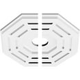 thumbnail image 2 of 12"OD x 2"ID x 4 3/4"C x 1"P Westin Architectural Grade PVC Contemporary Ceiling Medallion, Two Piece, 2 of 11