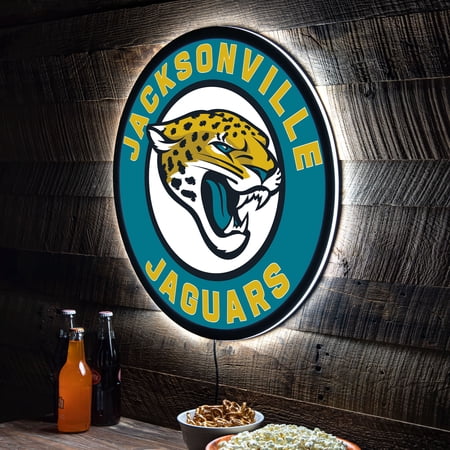 Jacksonville Jaguars LED XL Round Wall D-cor