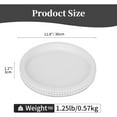 thumbnail image 5 of Hanobe Decorative Coffee Table Tray: White Beaded Round Wood Tray Circle Candle Tray Centerpiece Decor for Bathroom Kitchen Counter Living Room Home Decor, 5 of 10