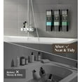 thumbnail image 3 of Luxspire Shampoo and Conditioner Dispenser, No Drill Wall Mounted Shower Soap Dispenser 3 Chamber with Waterproof Labels, Easy Refill Soap Dispenser for Bathroom Hotel Kitchen, Black, 3 of 9
