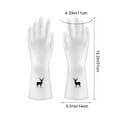 thumbnail image 3 of 1pair Latex-Free Waterproof Dishwashing Gloves, Medium Long Cuff White Transparent Gloves for Kitchen, Laundry, Gardening & Household Cleaning, Chemical Resistant & Anti-Slip for Tough Tasks, C, 3 of 6